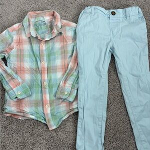 Plaid Pastel 4T boys outfit